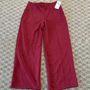 a new day Wide-Leg Ponte Pants in Burgundy